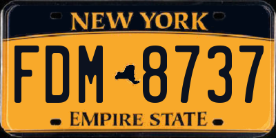 NY license plate FDM8737