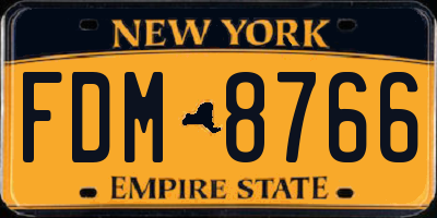 NY license plate FDM8766