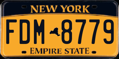 NY license plate FDM8779
