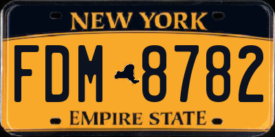 NY license plate FDM8782