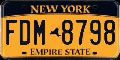 NY license plate FDM8798