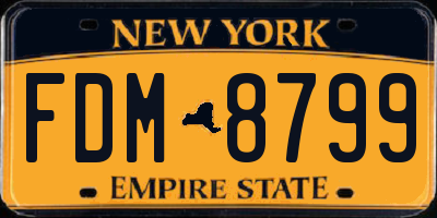 NY license plate FDM8799