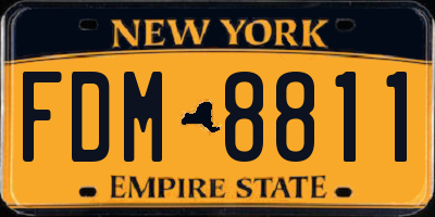 NY license plate FDM8811