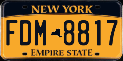 NY license plate FDM8817
