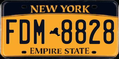 NY license plate FDM8828