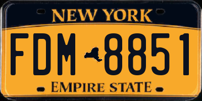NY license plate FDM8851