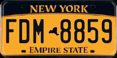 NY license plate FDM8859