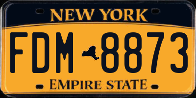 NY license plate FDM8873
