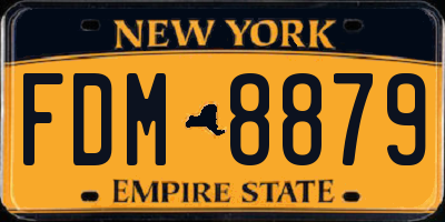 NY license plate FDM8879