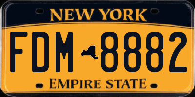 NY license plate FDM8882