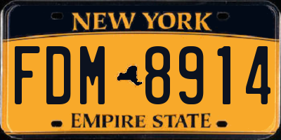 NY license plate FDM8914