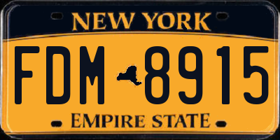 NY license plate FDM8915
