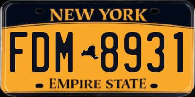 NY license plate FDM8931