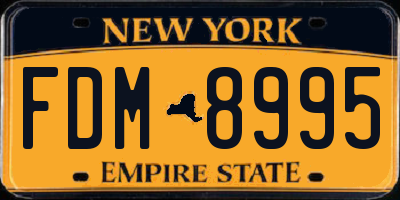 NY license plate FDM8995