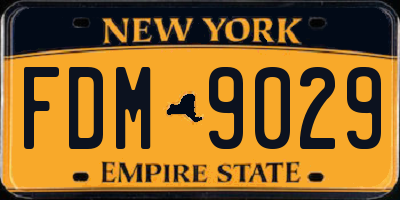 NY license plate FDM9029