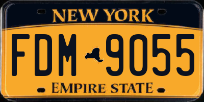 NY license plate FDM9055