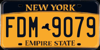 NY license plate FDM9079