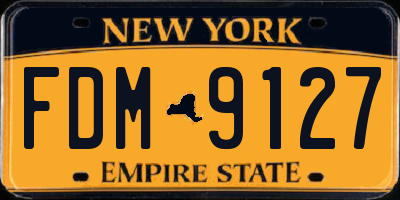 NY license plate FDM9127
