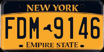 NY license plate FDM9146