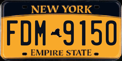 NY license plate FDM9150