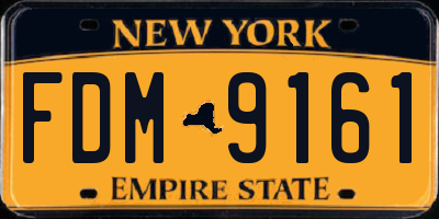 NY license plate FDM9161