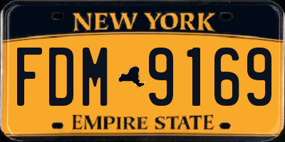 NY license plate FDM9169