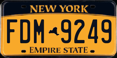 NY license plate FDM9249