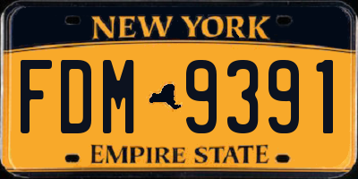 NY license plate FDM9391