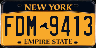 NY license plate FDM9413