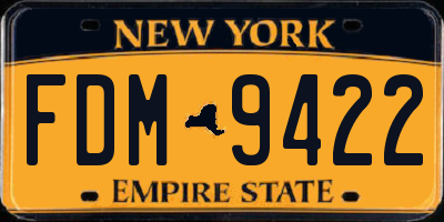 NY license plate FDM9422