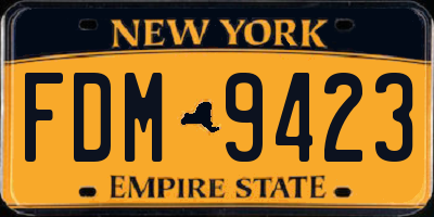 NY license plate FDM9423