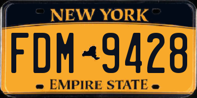 NY license plate FDM9428