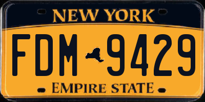 NY license plate FDM9429