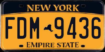 NY license plate FDM9436