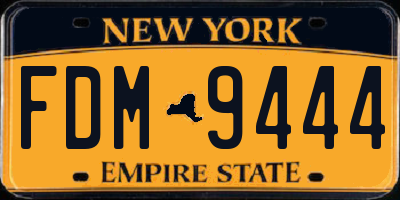 NY license plate FDM9444