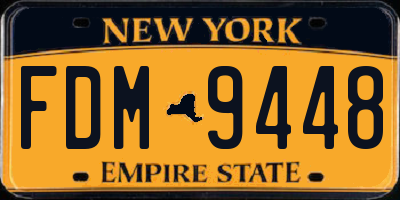 NY license plate FDM9448