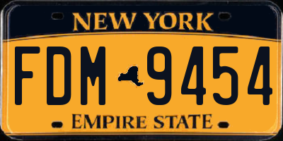 NY license plate FDM9454