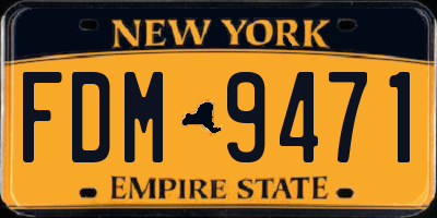 NY license plate FDM9471