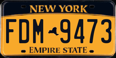 NY license plate FDM9473