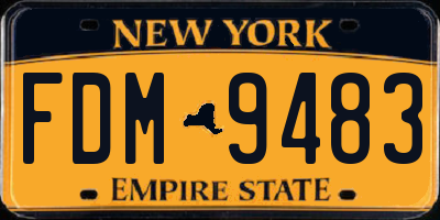 NY license plate FDM9483