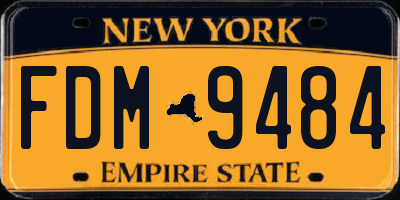 NY license plate FDM9484
