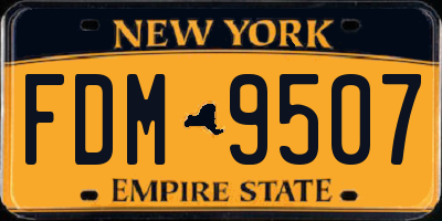 NY license plate FDM9507