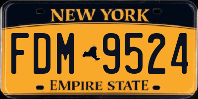 NY license plate FDM9524