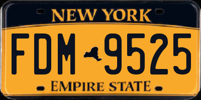 NY license plate FDM9525