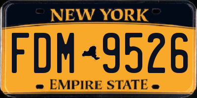NY license plate FDM9526