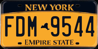 NY license plate FDM9544