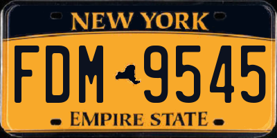 NY license plate FDM9545