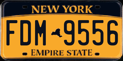 NY license plate FDM9556
