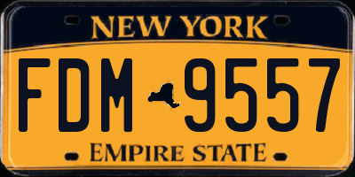 NY license plate FDM9557
