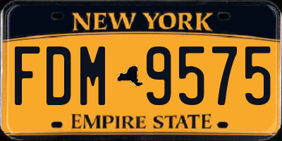 NY license plate FDM9575
